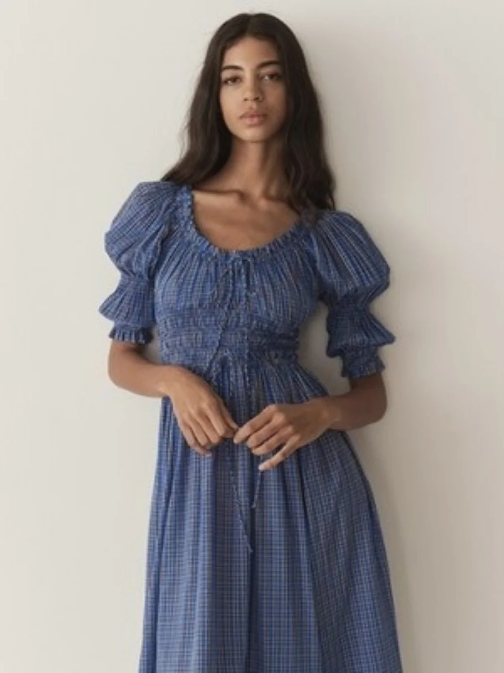 NWOT Doen Ischia in cassis check, large - Picture 3 of 10